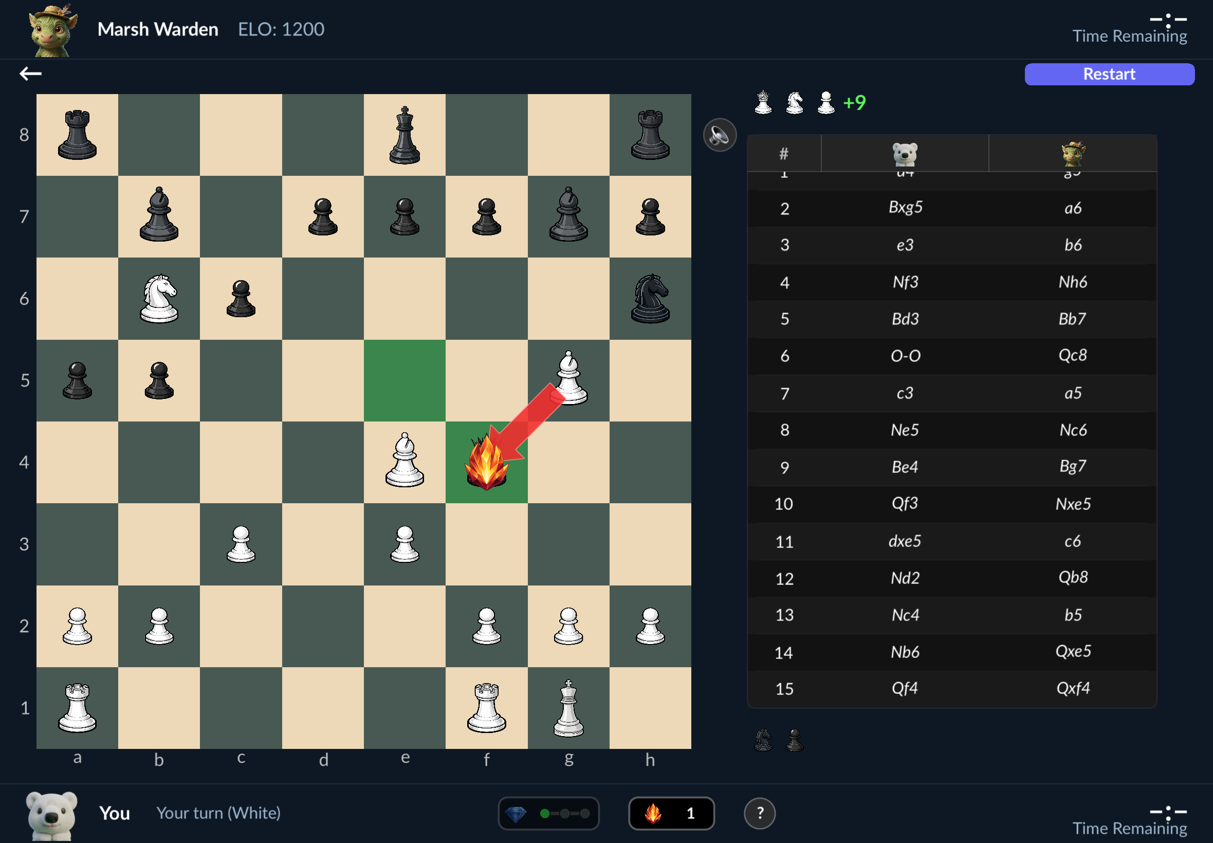 Step 3 - Use your power to reveal the best move